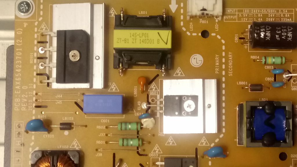 ПЛАТА БЛОК ПИТАНИЯ  EAX65423701      (2.0) С TV LG 42LB561V РАЗБОРКА - фото фото фото 0