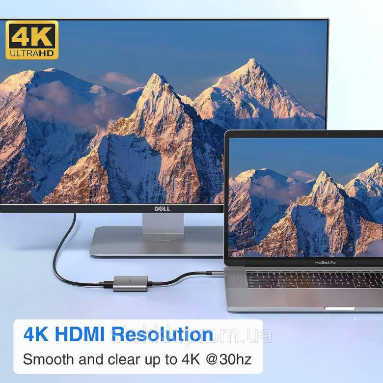 Адаптер USB C-HDMI USB PD 60Вт Уценка - фото фото фото 2