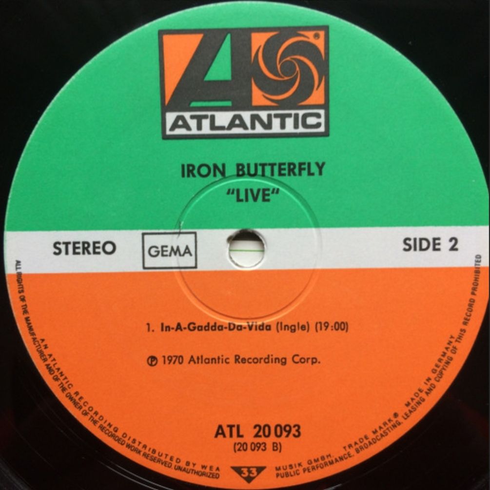 Iron Butterfly - Live - 1970.   (LP). 12. Vinyl. Пластинка. Germany - фото фото фото 3