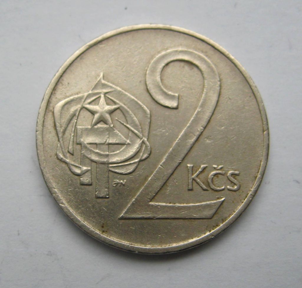 2 крони = 1973 р. =  ЧЕХОСЛОВАЧЧИНА + - фото фото фото 0
