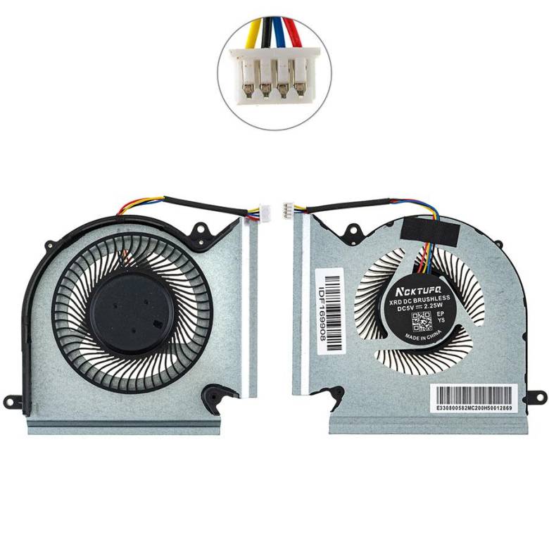 Вентилятор для ноутбука MSI GE66, GL66, GP66, MS-1541, MS-1542 (CPU+VGA FAN) (Кулер) - фото фото фото 1