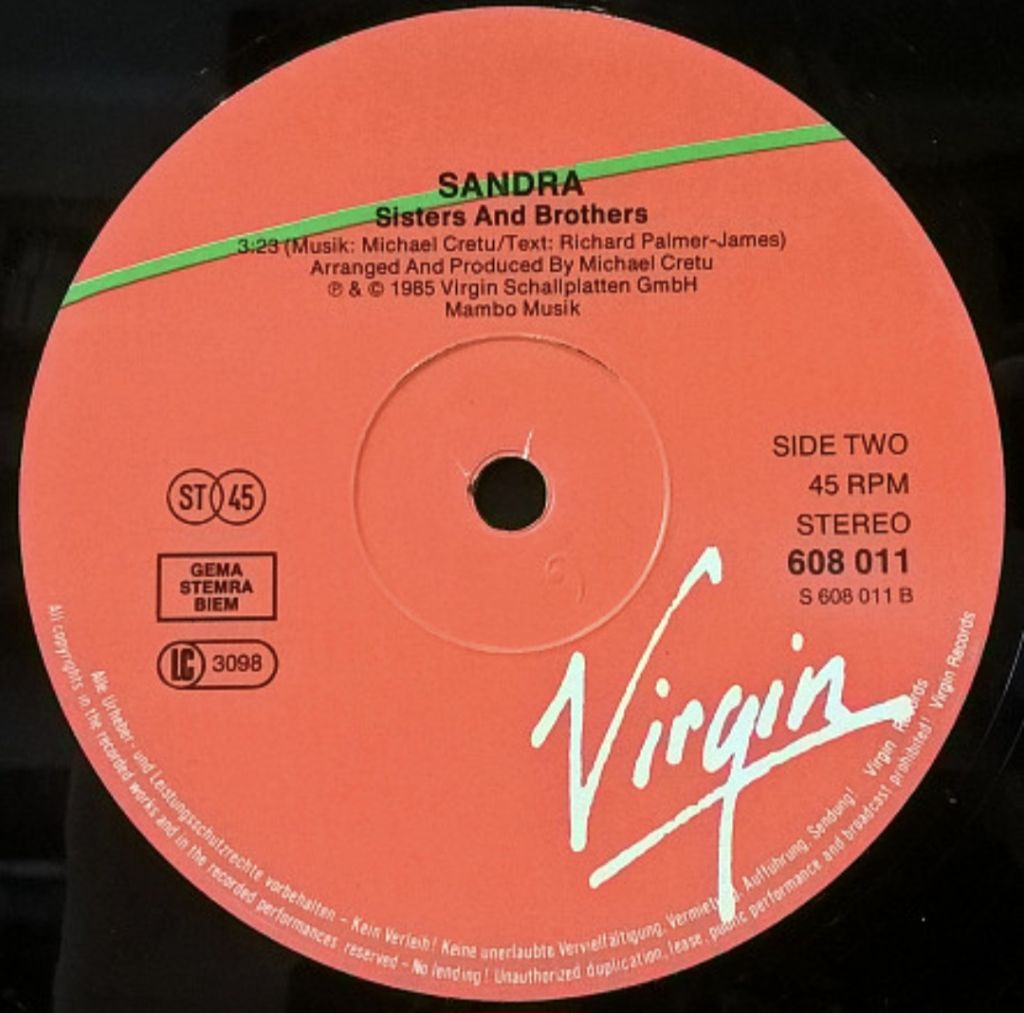 Sandra EX Arabesque - Little Girl - 1985.  (EP). 12. Vinyl. Пластинка. Europe. - фото фото фото 3