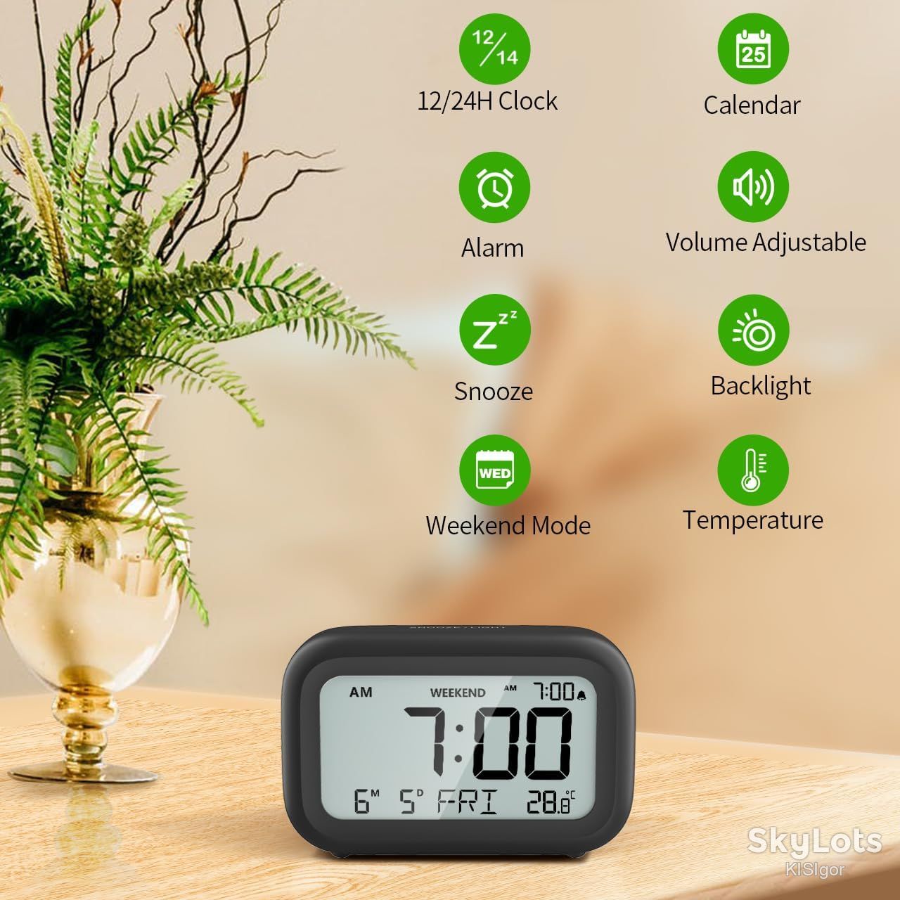 Цифровий будильник DOOMAY Digital Alarm Clock *80981 - фото фото фото 2