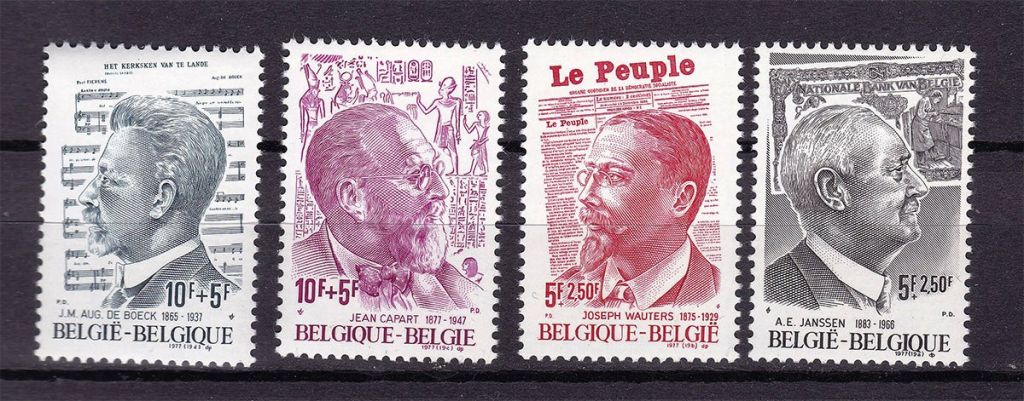 Бельгия   1977 г  MNH  - личности - фото фото фото 0