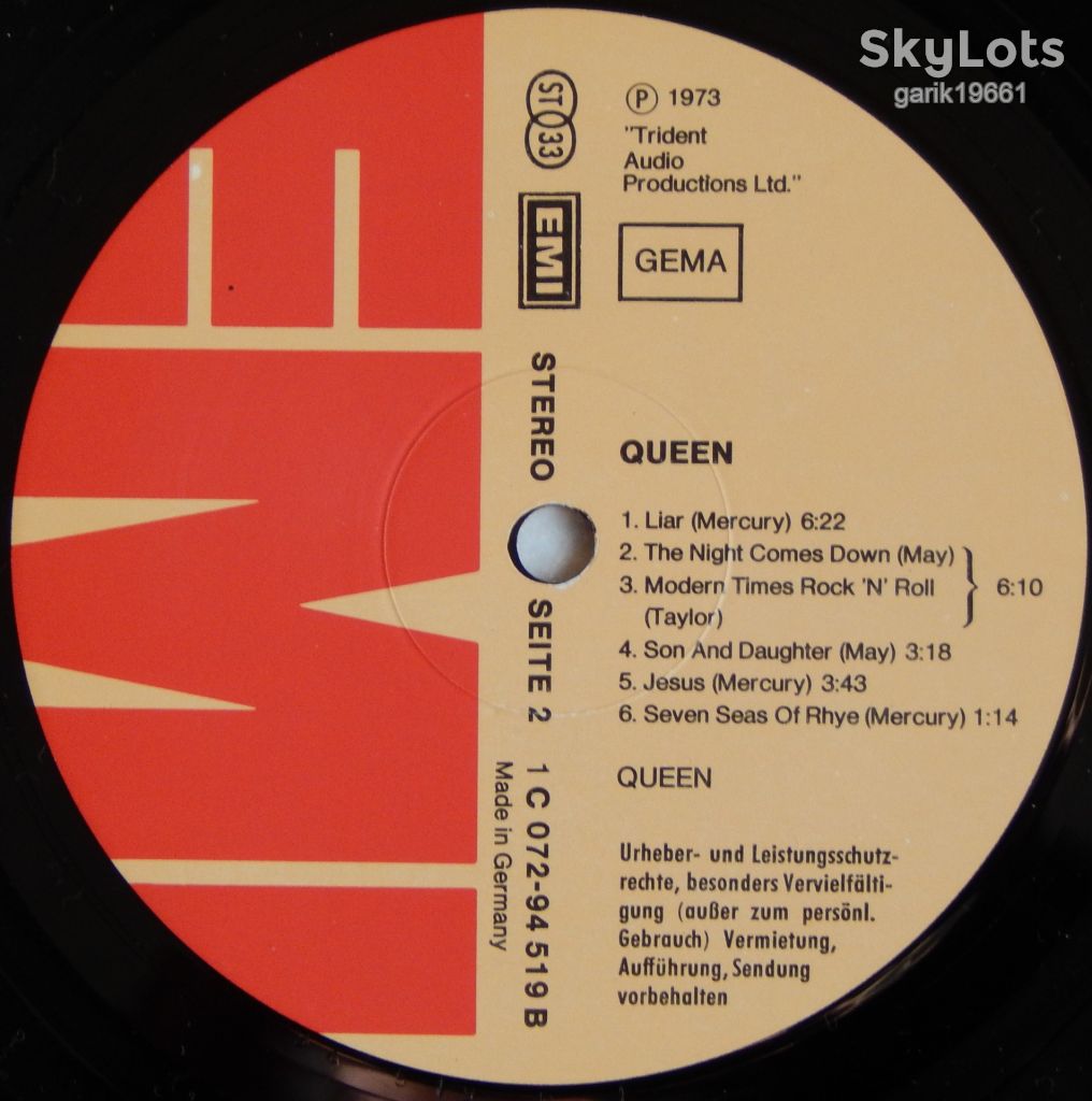 Queen – Queen   (EMI – 1C 072-94 519, Germany) EX/ NM- - фото фото фото 3