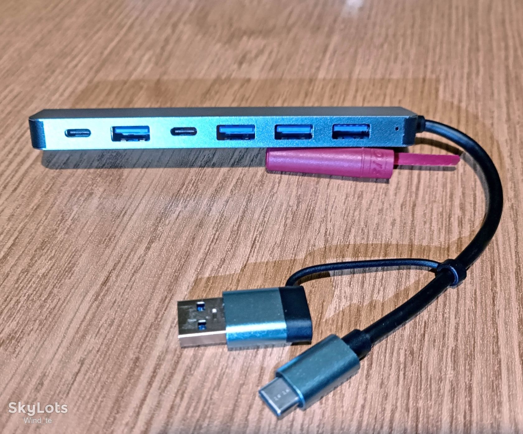 Металевий Type-C USB хаб док-станція 7в2  ( докстанция ) - фото фото фото 2