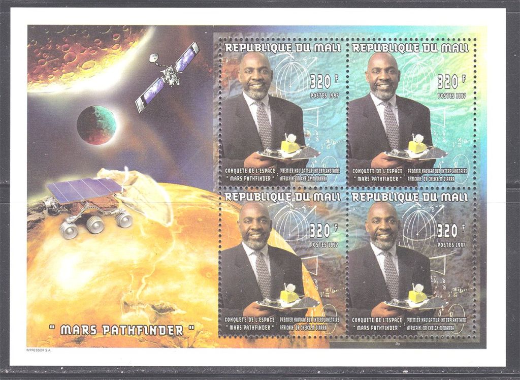 Космос . Мали 1997 г MNH - блок - личности - фото фото фото 0