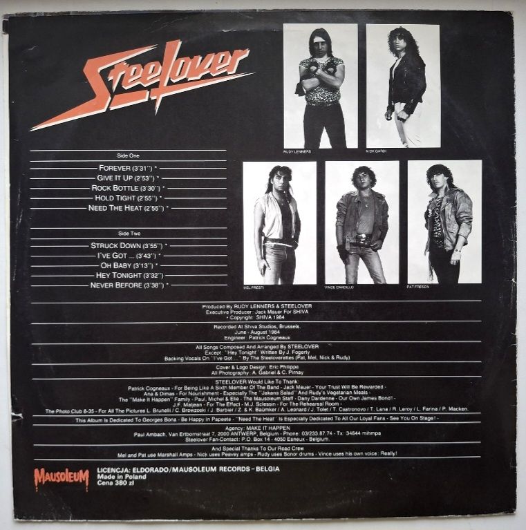 Steelover - Glove Me - 1984.  (LP). 12. Vinyl. Пластинка. Poland. - фото фото фото 1