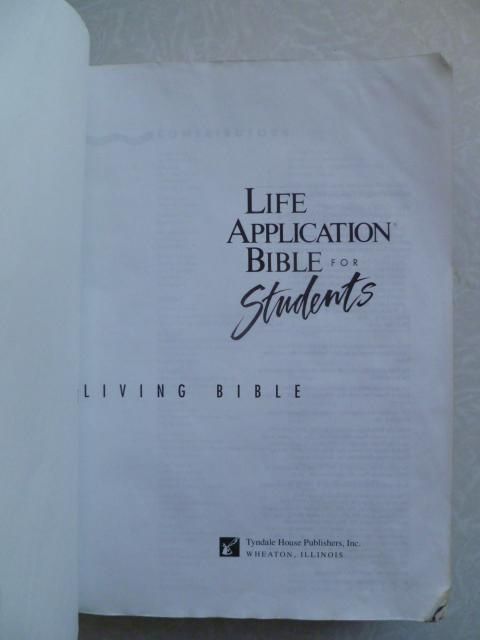 Life Application Bible for Students: The Living Bible.1992 - фото фото фото 2