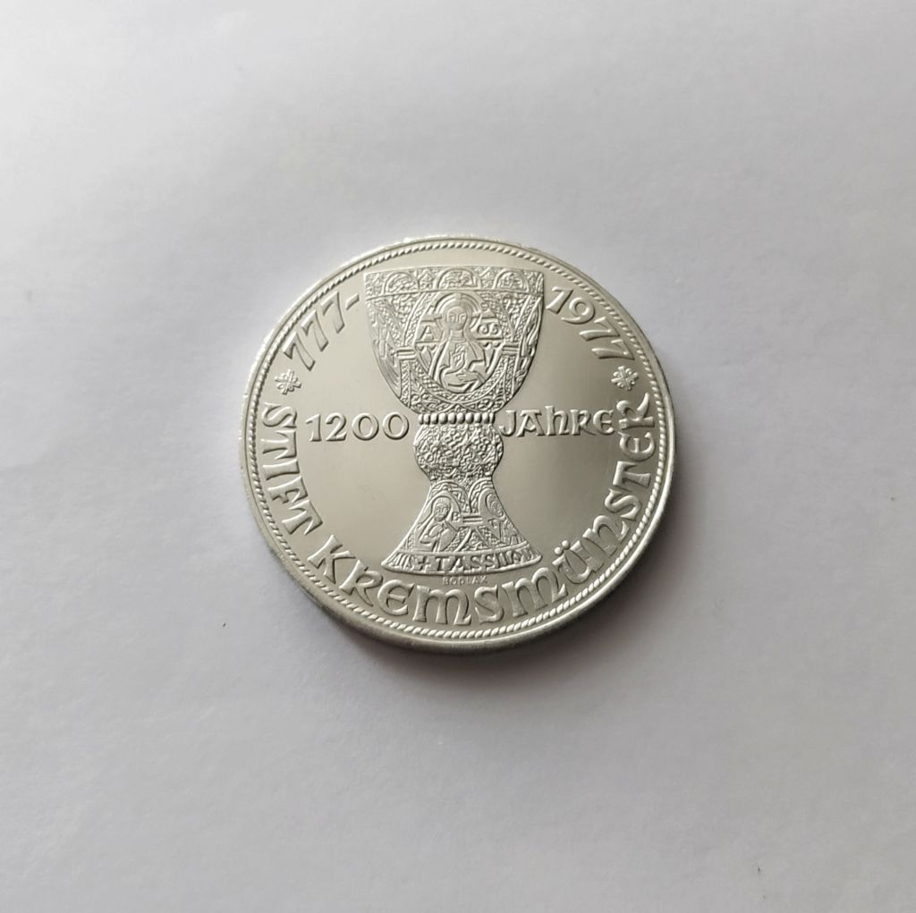 100 ШИЛЛИНГОВ АВСТРИЯ 1977 состояние UNC серебро РЕДКАЯ!!! - фото фото фото 2
