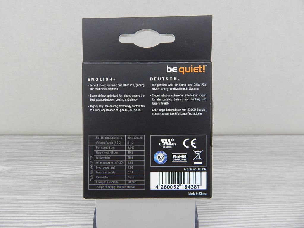 Вентилятор be quiet! Pure Wings 2 PWM 80mm     (BL037) - фото фото фото 1