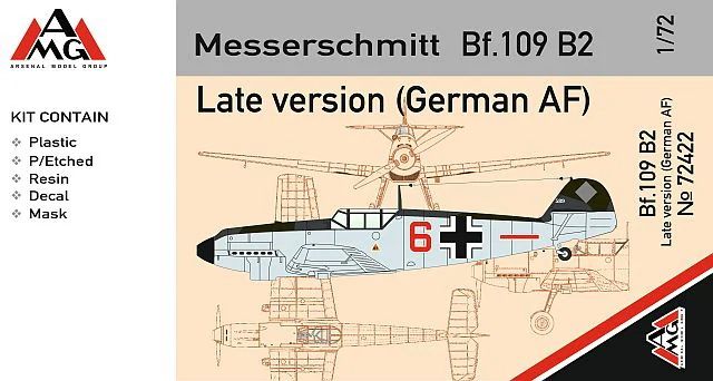 AMG 72422 Messerschmitt Bf.109B-2 Late version    (German AF), 1/72 масштаб - фото фото фото 0