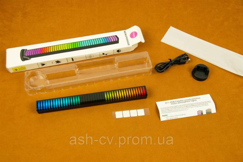Графічний, еквалайзер, LED Bar, 25см, Dual LED, акумуляторний - фото фото фото 0