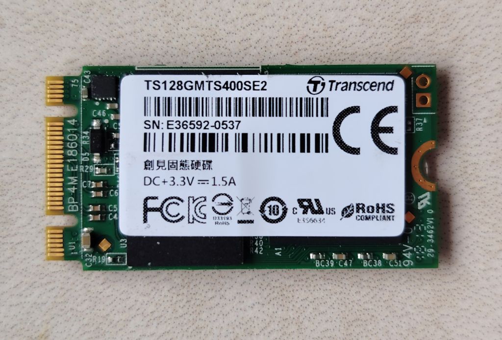 Внутрішній накопичувач М.2 SATA 2242 Transcend MTS400  (TS128GMTS400SE2) 128,0 GB - фото фото фото 0