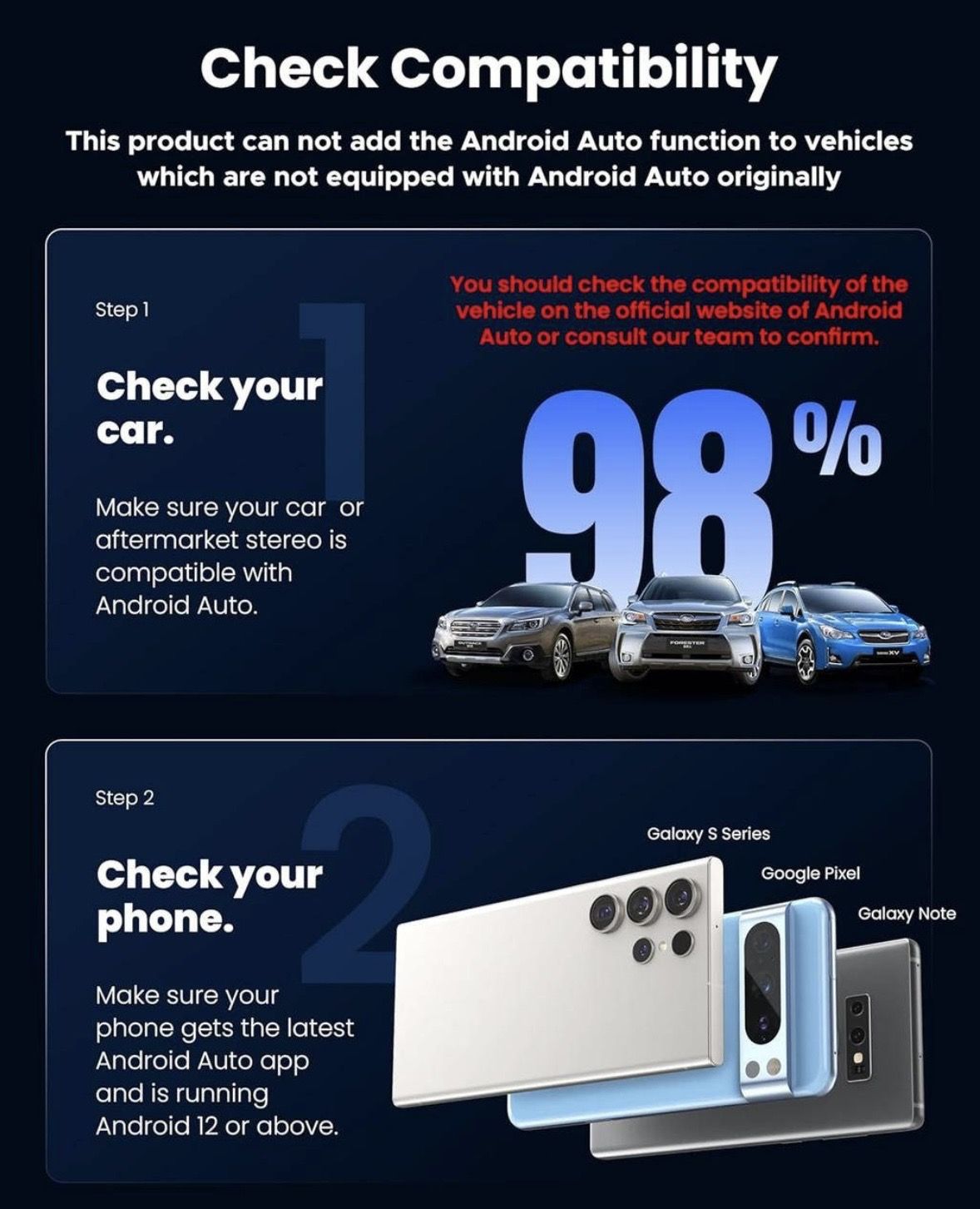 Бездротовий адаптер Android Auto CUARKO, plug and play. - фото фото фото 3