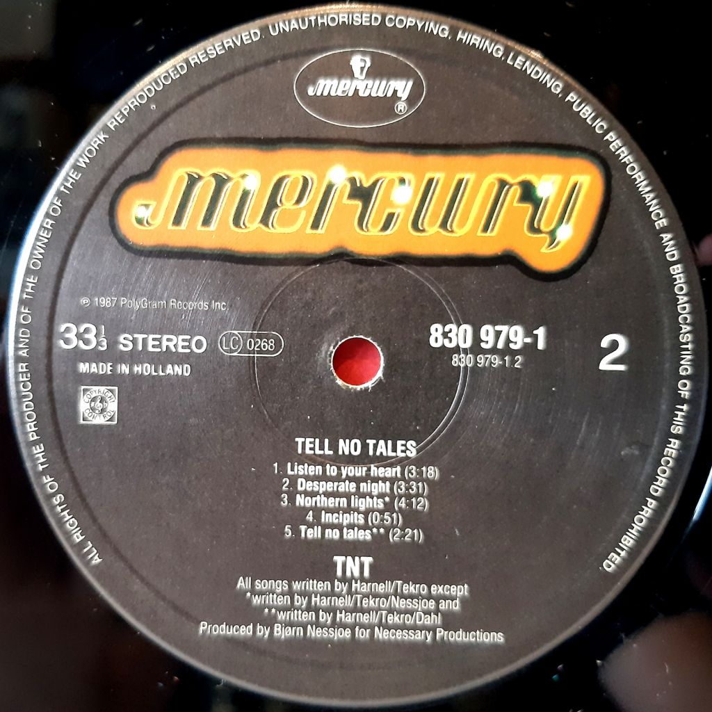 TNT - Tell No Tales - 1987.  (LP). 12. Vinyl. Пластинка. Holland. - фото фото фото 6