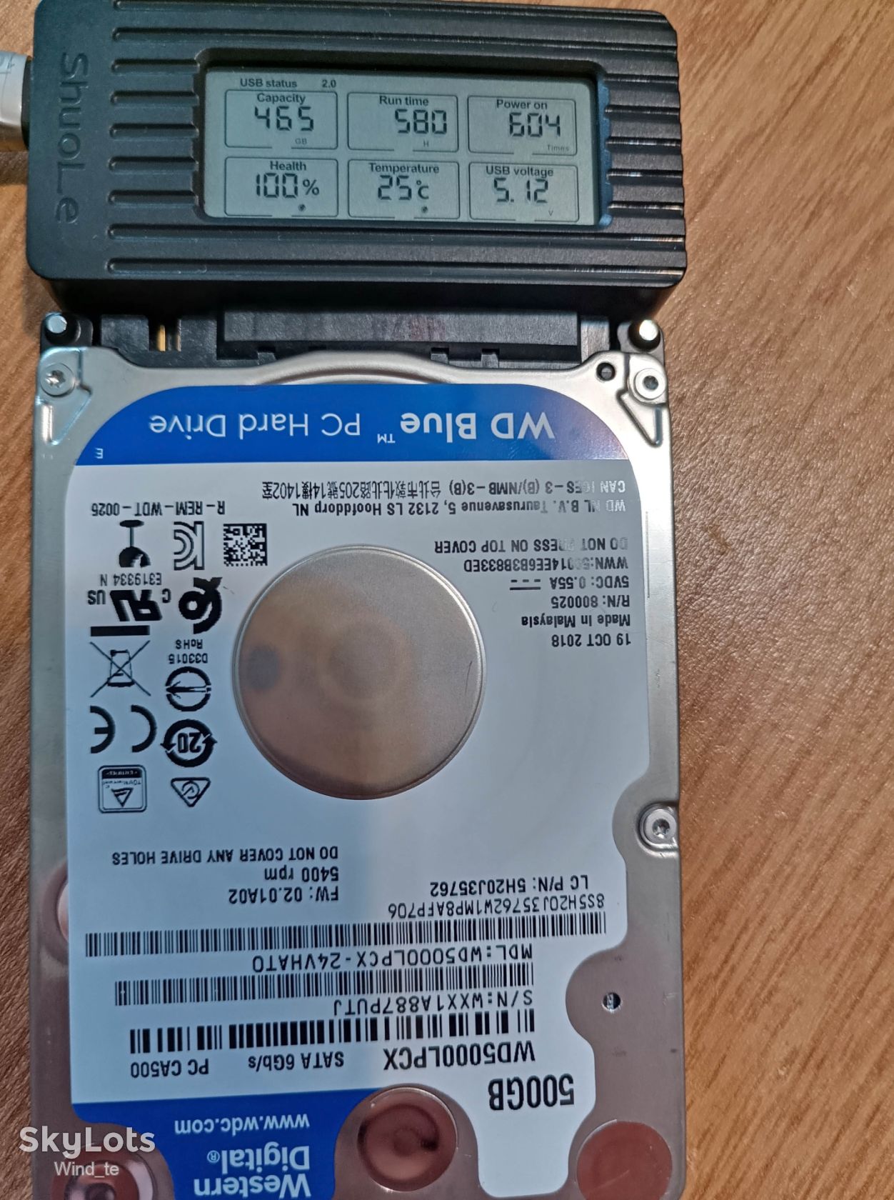 Адаптер перехідник USB 3.2 на SATA  ( HDD та SSD ) з LCD-екраном ShuoLe  ( переходник ) - фото фото фото 2