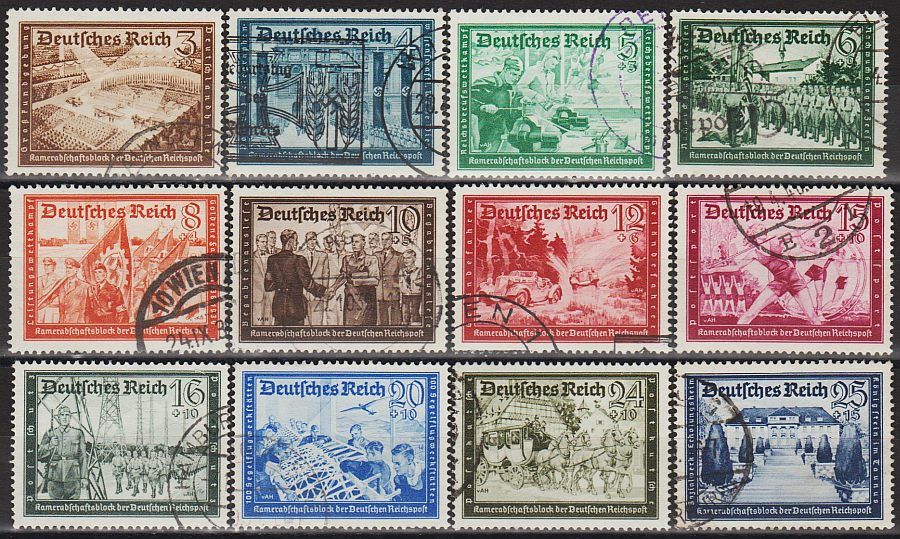 1939 - Рейх - Пошта Німеччини Mi.702-713 - гаш _40,0 € - фото фото фото 0