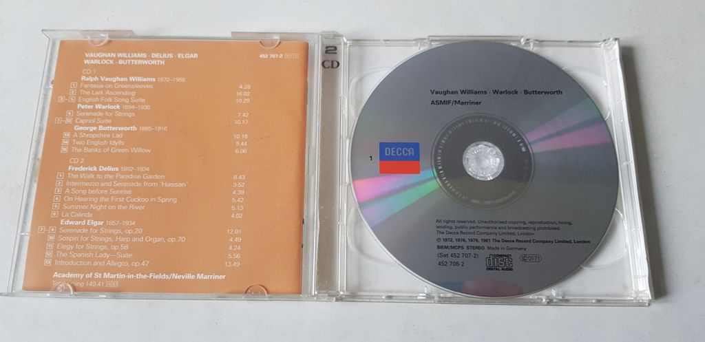 Williams/Warlock/Butterworth/Delius/Elgar 2CD фірмовий - фото фото фото 2