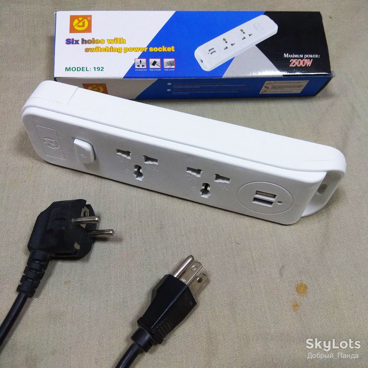 ЄВРОПЕЙСЬКА ЕЛЕКТРО КОЛОДКА ДЛЯ ПОДОВЖУВАЧА ! 2500 W ! 2x USB ! - фото фото фото 1