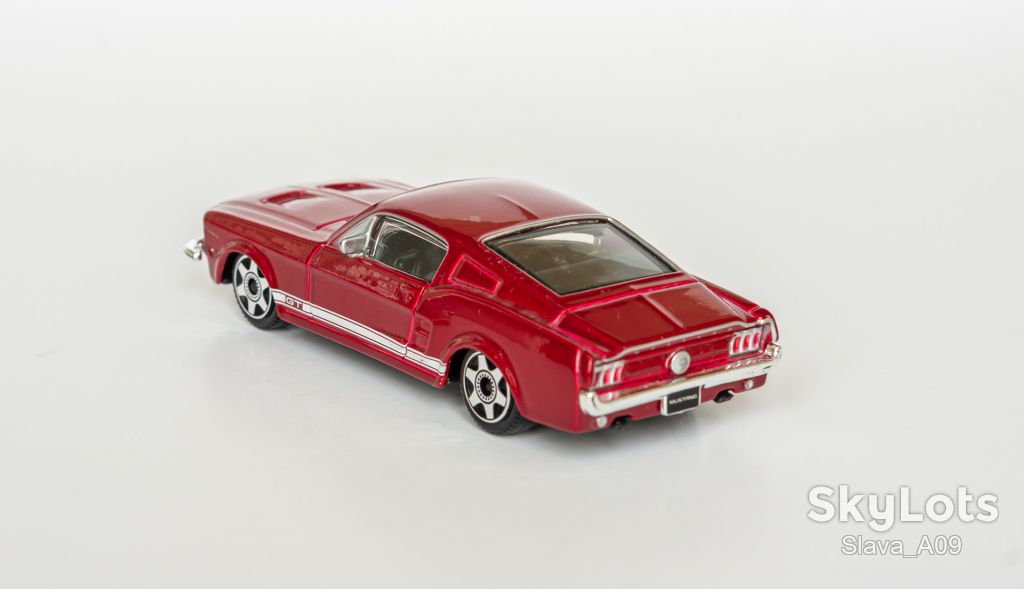 1:43 Ford Mustang GT 1969 cherry-red, Bburago #21049 - фото фото фото 1