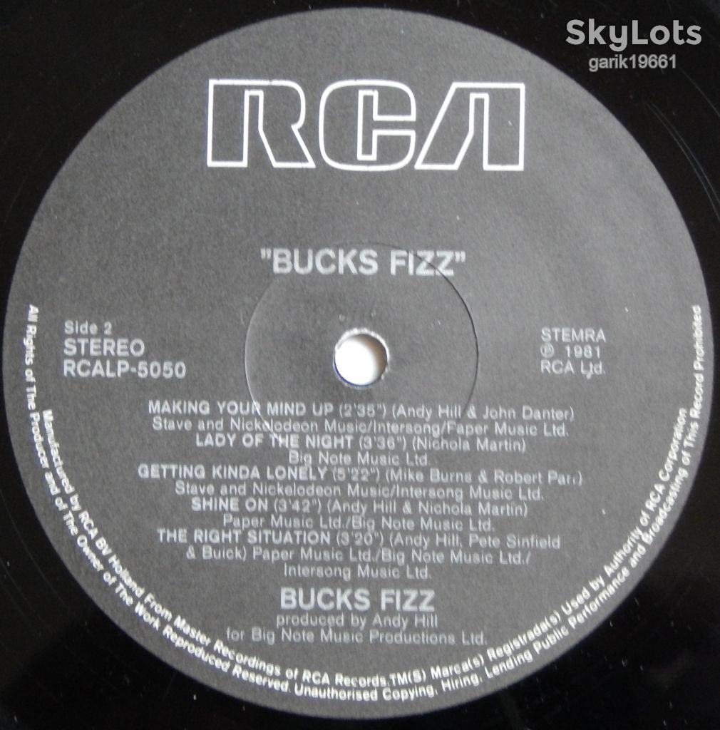 Bucks Fizz – Bucks Fizz  (RCA – RCA LP 5050, Holland) EX+/NM- - фото фото фото 3