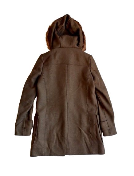 Пальто дафлкот вовна хутро Massimo Dutti XS - фото фото фото 5