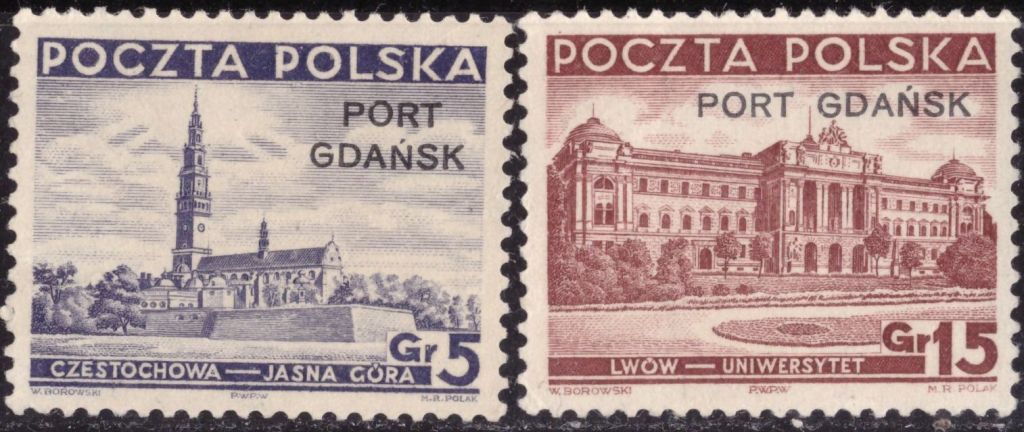 Польша. Порт Гданьск. Надпечатка  (серия)* 1937 г. - фото фото фото 0