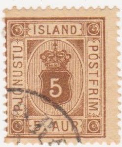 Исландия  1876 г № 5 гашенная - фото фото фото 0