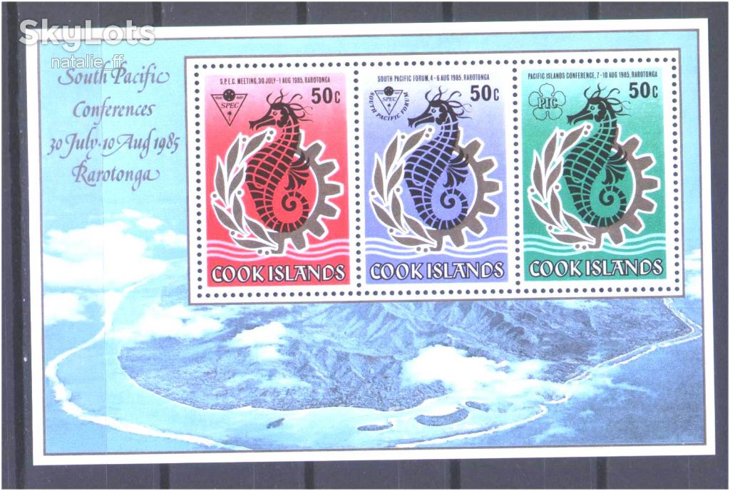 NM  о-ва Кука  1985 г   MNH - блок - фото фото фото 0