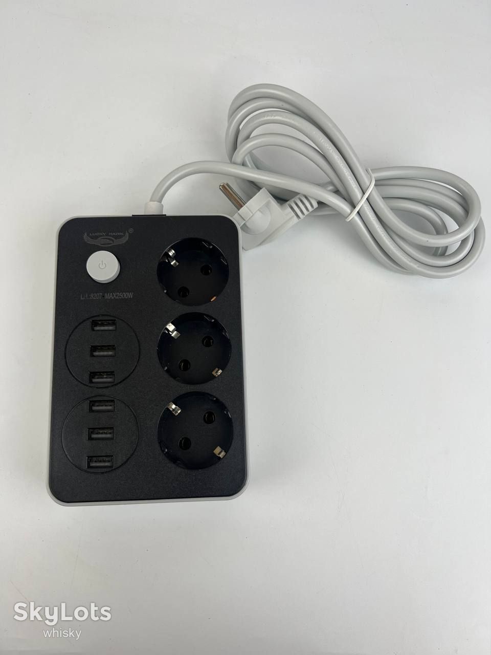 Мережевий подовжувач Power Socket 8204, 2м., 4 розетки + 3 USB - фото фото фото 3