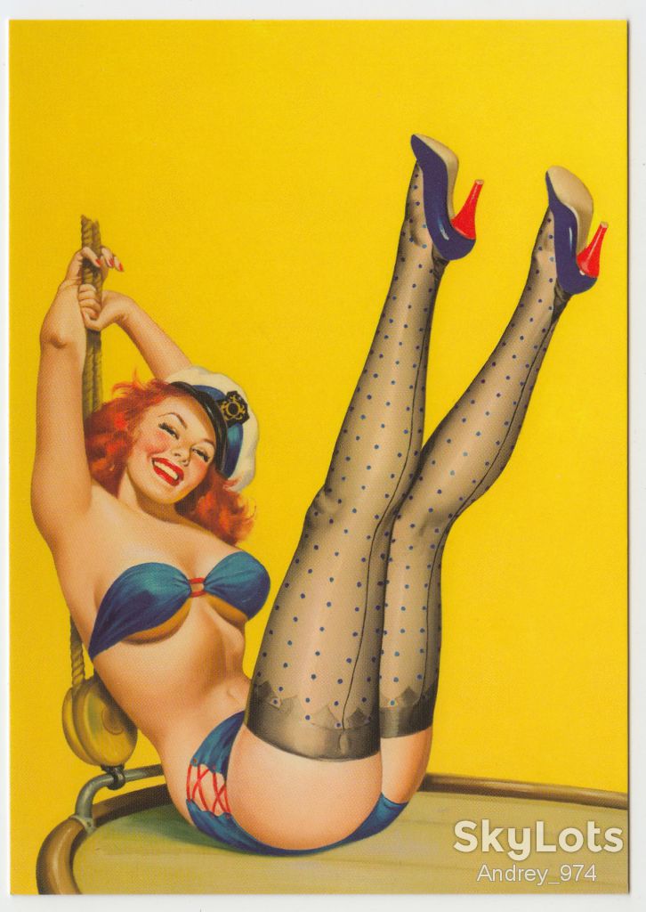 Открытка 10 x 14,5 см Девушка Ню Pin-Up - фото фото фото 0