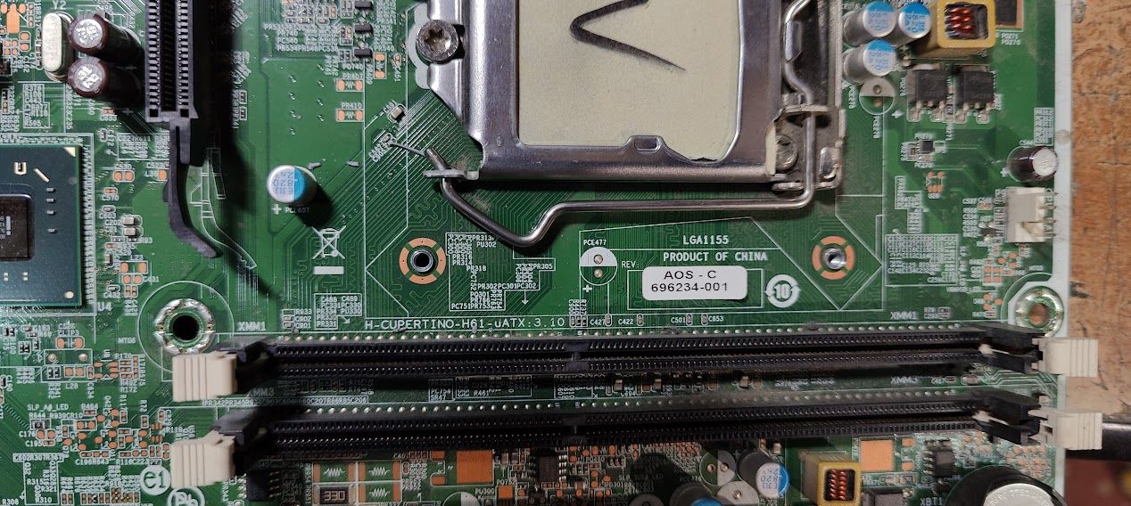 Мат. плата HP 696234-001 LGA1155 SATA MicroATX 2DDR3 № 230805 - фото фото фото 1
