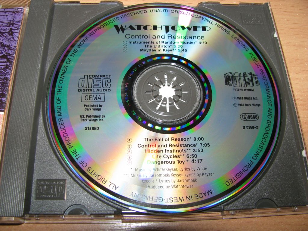 WATCHTOWER - Control And Resistance  (1989 Noise  1st press,Germany) - фото фото фото 2