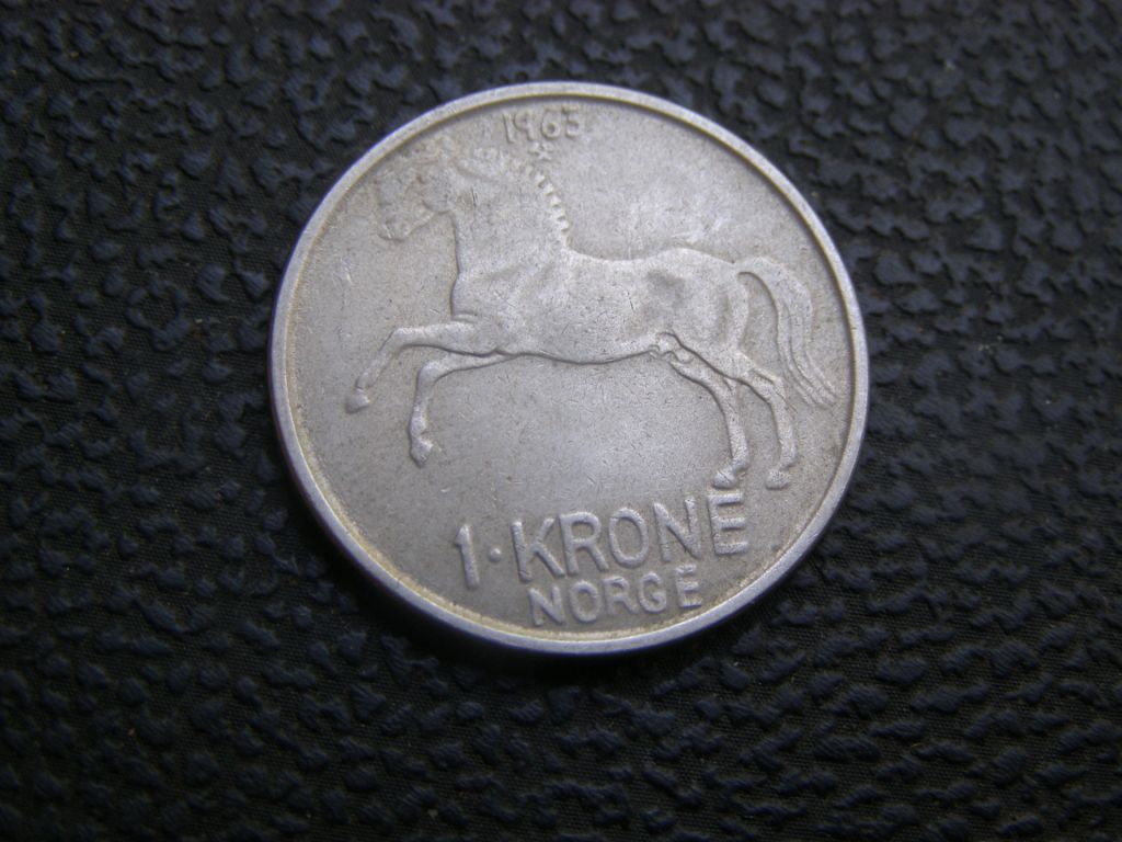 1 крона  Норвегия 1963 г - фото фото фото 0