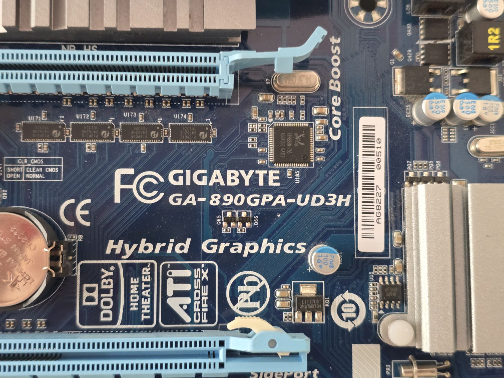 Материнська плата GIGABYTE GA-890GPA-UD3H  (Socket AM3 ,DDR3,б/у) - фото фото фото 2