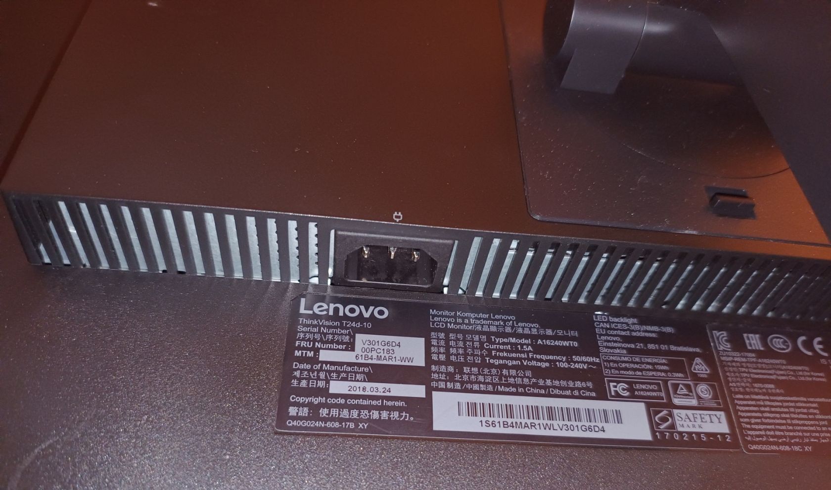 Монітор Lenovo ThinkVision T24i-10 _ IPS  LED 1920x1200 - фото фото фото 8