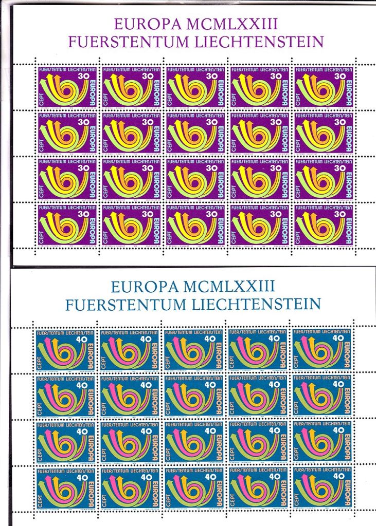 Лихтенштейн  1973 г  MNH - 2а м/л  EUROPA CEPT - - фото фото фото 0
