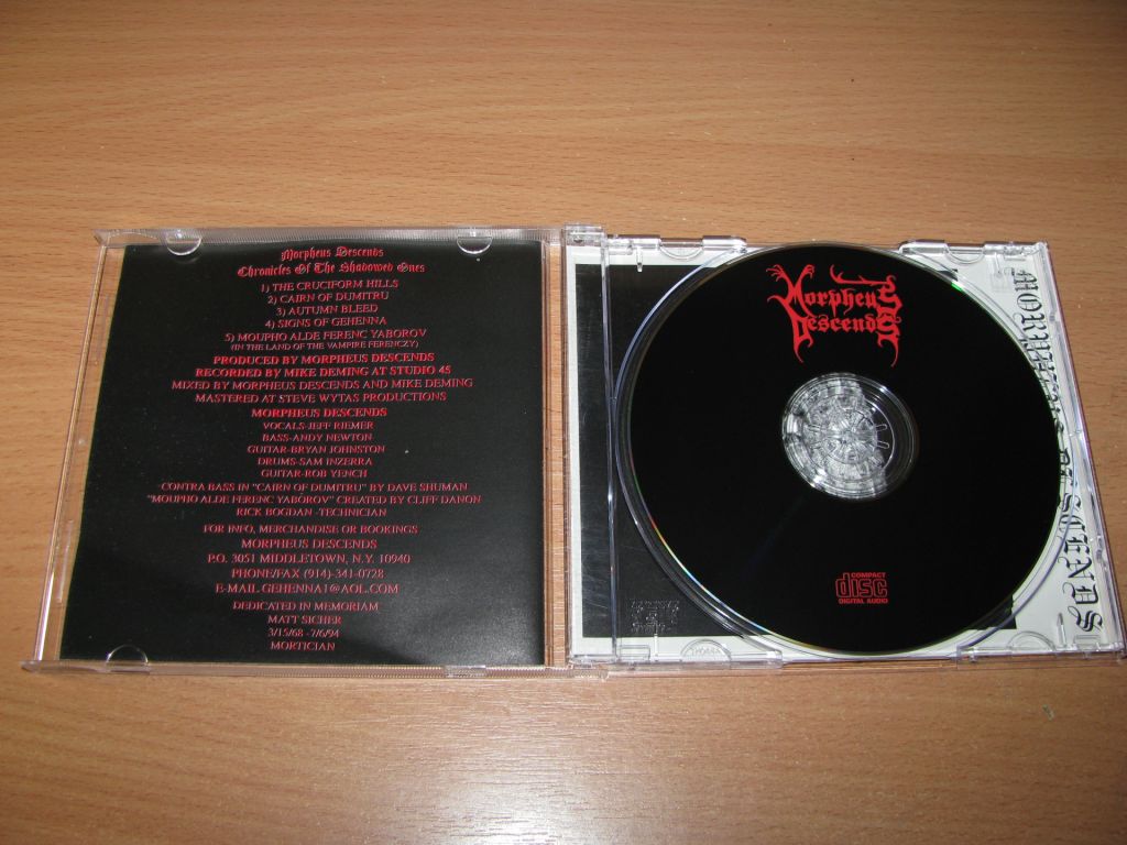 MORPHEUS DESCENDS - Chronicles Of The Shadowed Ones  (1994 Selfpress,USA) - фото фото фото 1