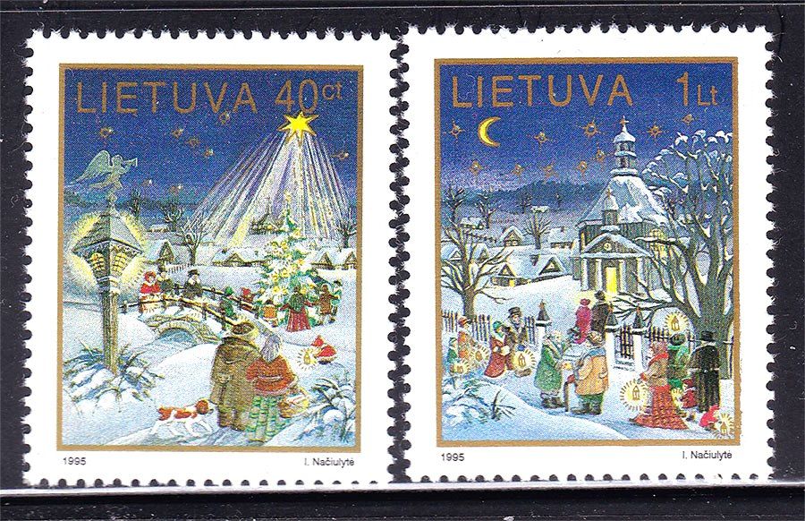 Литва 1995 г  MNH - Рождество - фото фото фото 0