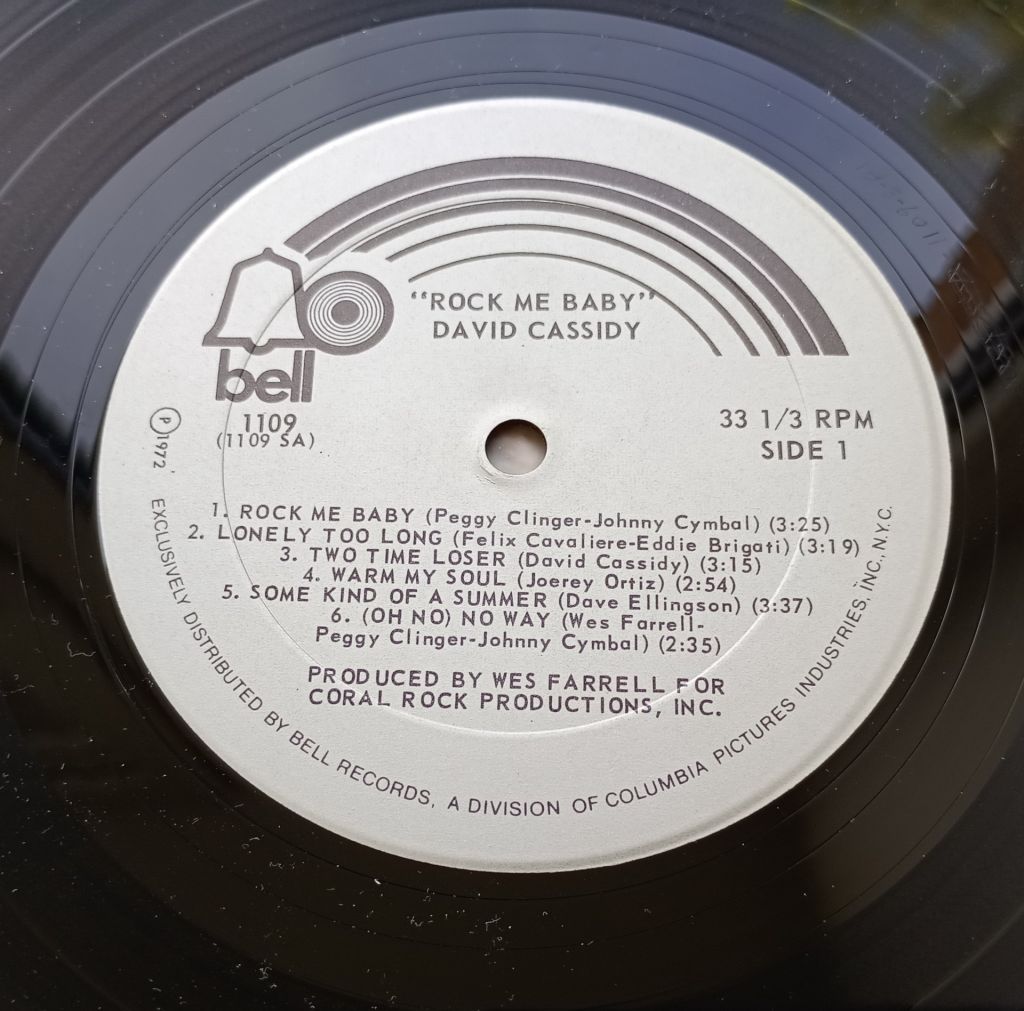 DAVID CASSIDY Rock Me Baby LP EX - фото фото фото 2