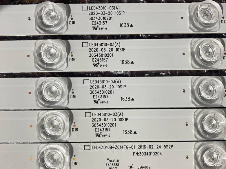 LED підсвітка LED43D10A-ZC14FG-01 LED43D10B-ZC14FG-01 LED43D10-03 LED43D10-04 30343010203 3034301020 - фото фото фото 3