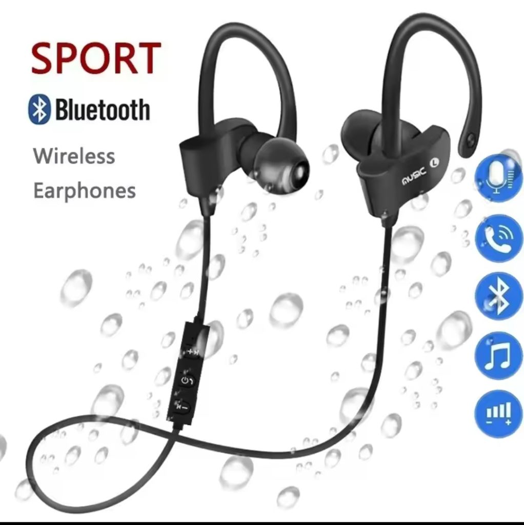Спортивные удобные Bluetooth наушники  блютуз гарнитура с микрофоном - фото фото фото 3