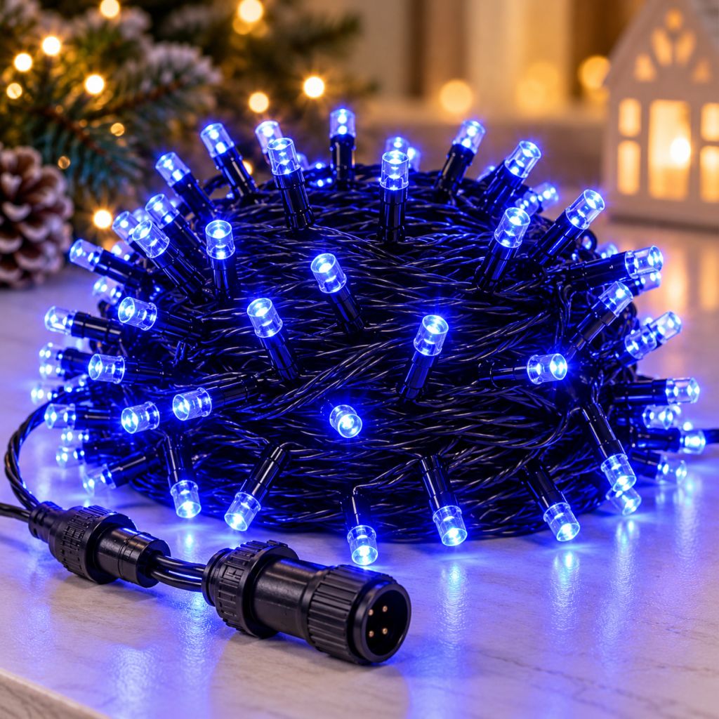 Зовнішня гірлянда-нитка String-Lights 100L 3.3B, 10 м 100 LED Синій - фото фото фото 5