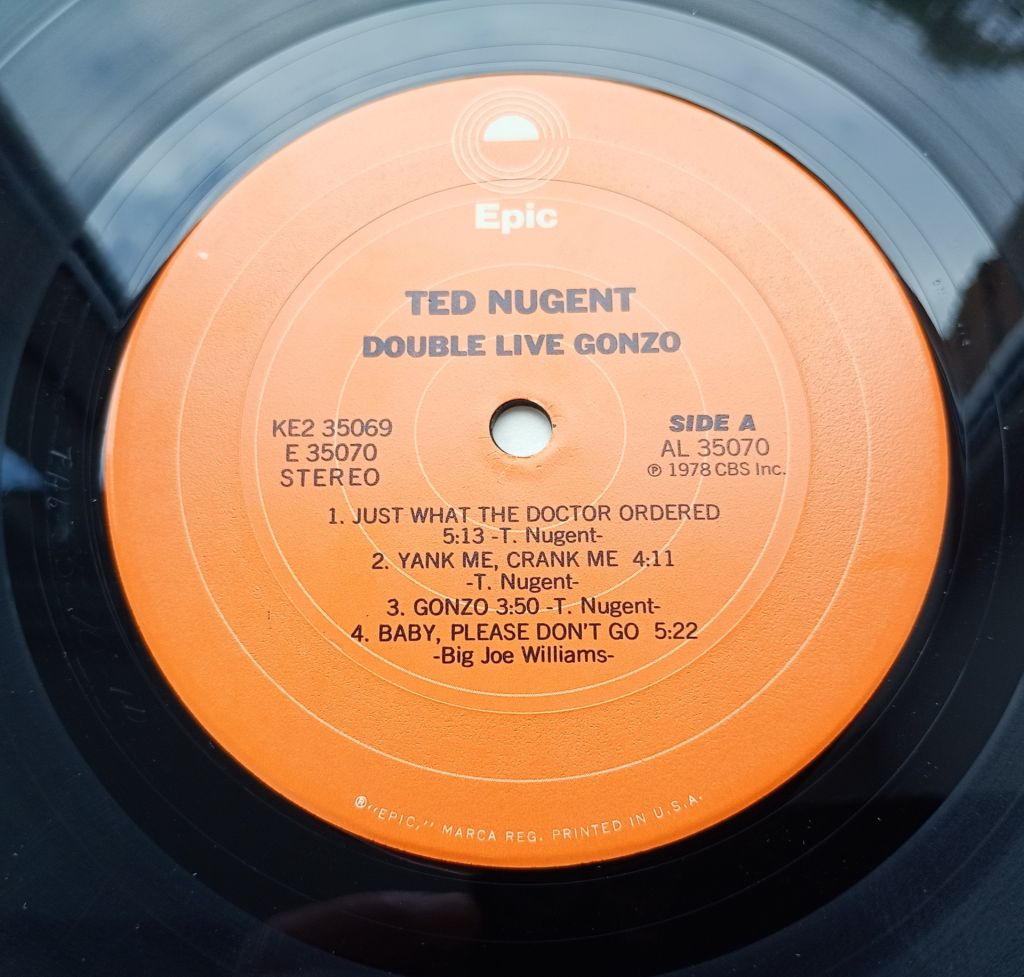 TED NUGENT Double Live Gonzo! 2LP  Disc:1-VG+/2-EX;  Cover:EX- - фото фото фото 3