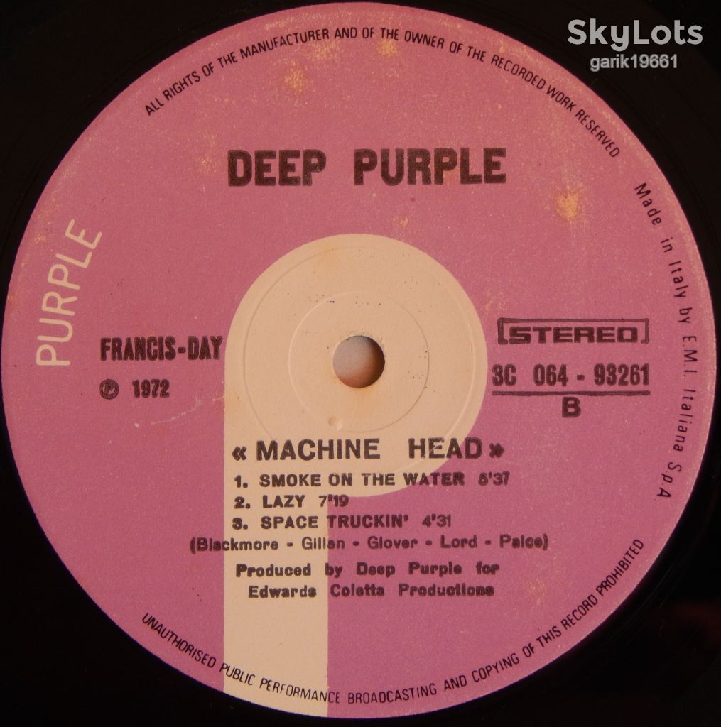 Deep Purple – Machine Head   (Purple Records – 3C 064-93261, Italy) EX+/EX+ - фото фото фото 4