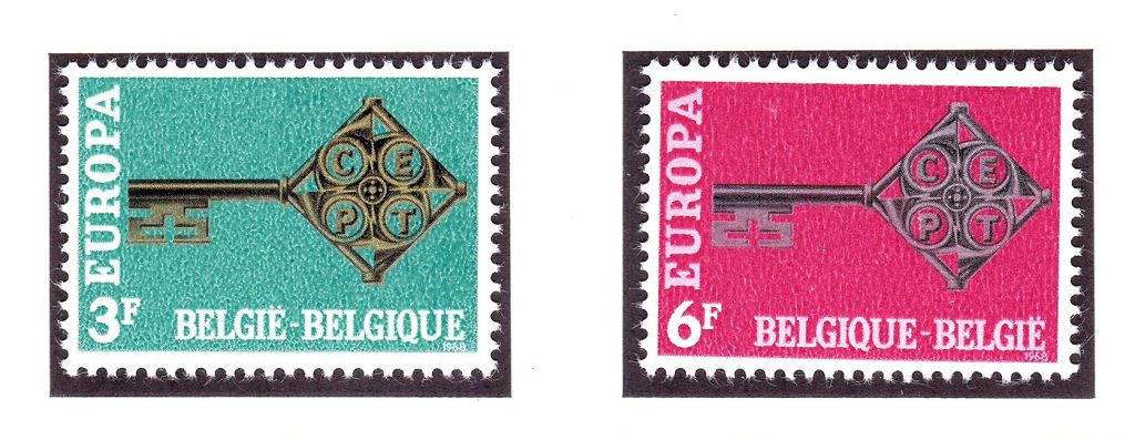 Бельгия  1968 г  MNH - EUROPA CEPT - - фото фото фото 0