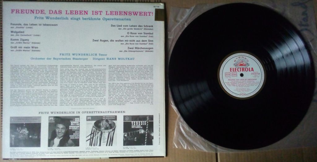 Fritz Wunderlich - Freunde, Das Leben Ist Lebenswert 1979  (Germany)  (NM/NM) - фото фото фото 1