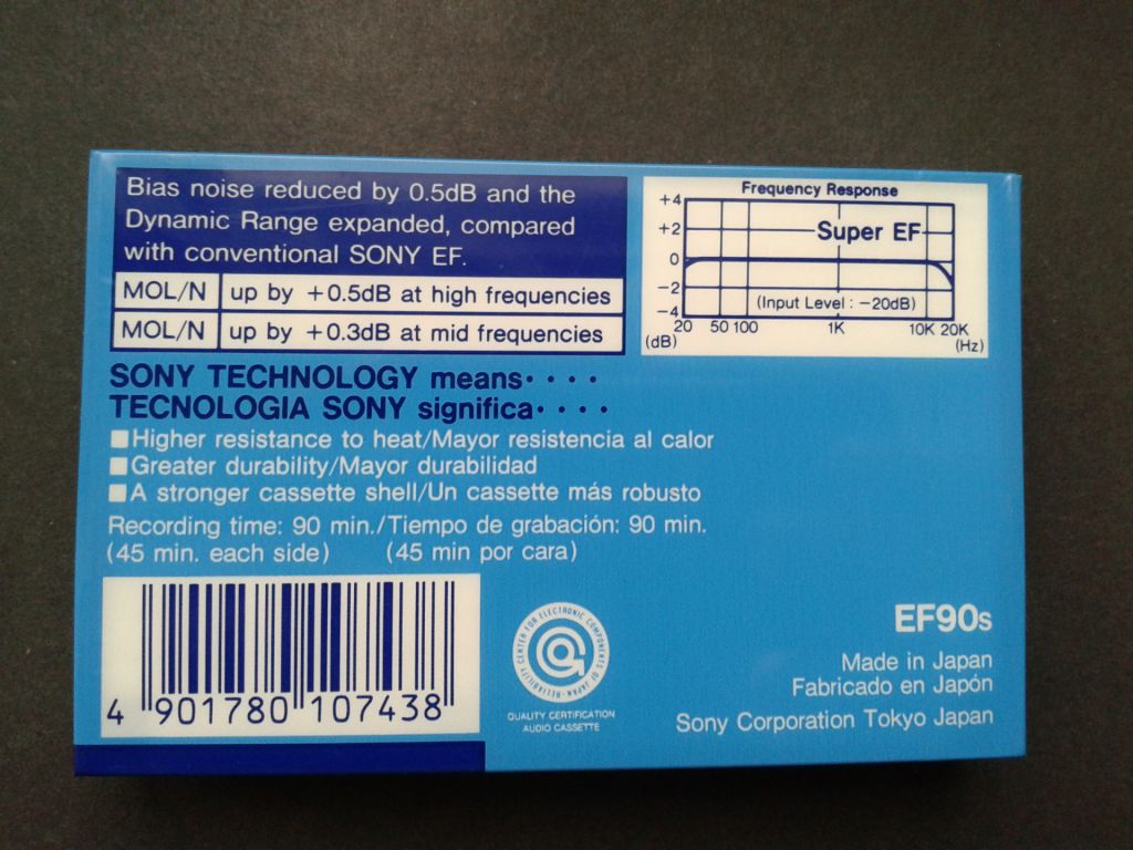Аудиокассеты Sony Super EF 90 - фото фото фото 1