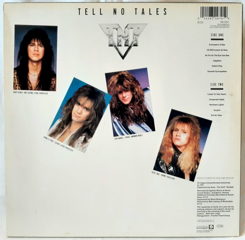 TNT - Tell No Tales - 1987.  (LP). 12. Vinyl. Пластинка. Holland. - фото фото фото 2